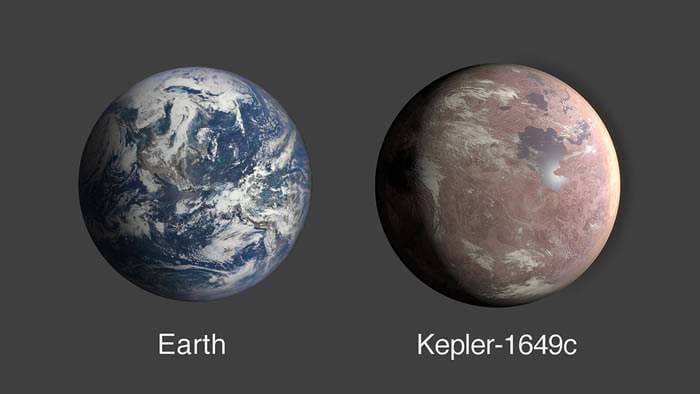 发现300光年外有一个体积及表面温度与地球相近的宜居系外行星“Kepler-1649c”