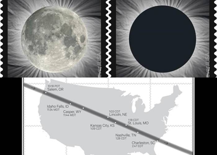 2017年8月21日美国大陆将自1979年以来首次经历日全食 邮政将推出热敏纪念邮票