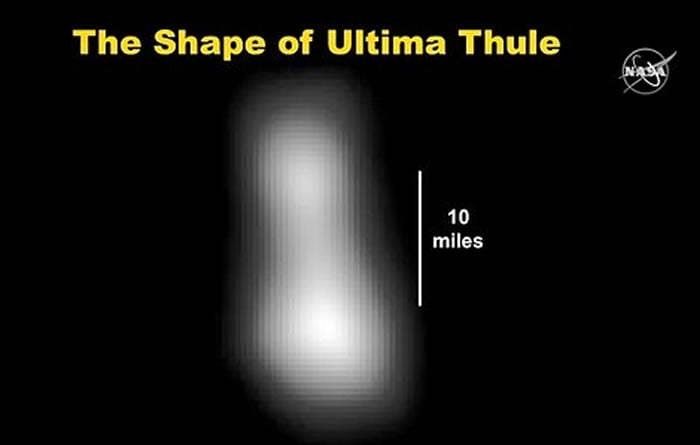 新视野号拍摄的小行星“终极远境”（Ultima Thule） 形状如同雪人