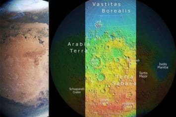 欧洲航天局获得由火星快车号探测器拍摄的火星“马赛克”图像