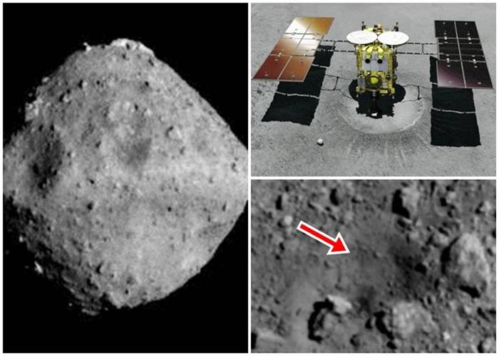 日本隼鸟2号在小行星“龙宫”撞出陨石坑 成全球首例